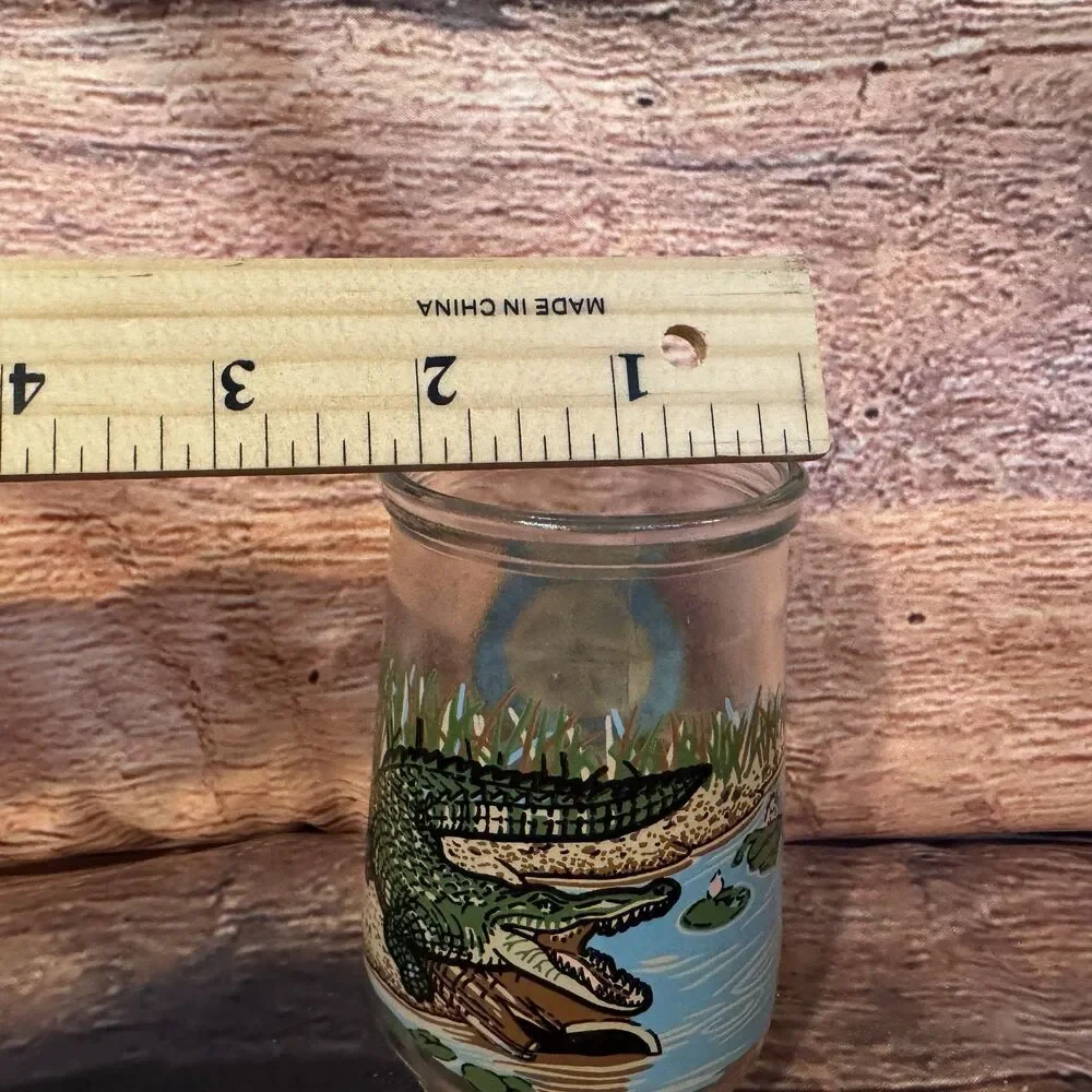 Welch's 1999 Endangered Species American Crocodile Jelly Jar Drinking Glass WWF